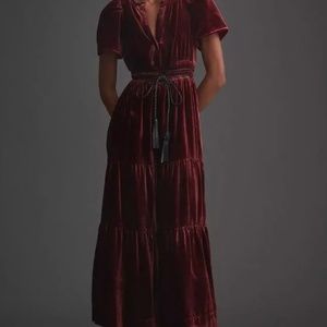 Anthropologie Velvet Sommerset Dress